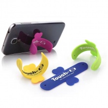 哈马 韩国 单手操作器 魔力贴 U形手机支架创意可爱懒人支架 单个绿色