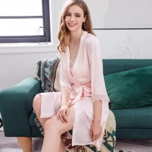 真丝睡衣女士夏季桑蚕丝绸春秋家居服性感吊带睡裙